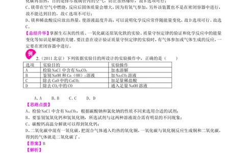 中考总复习：实验方案的设计和评价（提高）知识讲解_中考全科复习资料_北京四中绝密资料05中考化学总复习_42总复习：实验方案的设计和评价（提高）