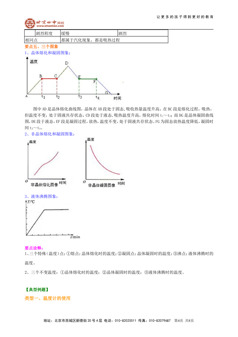 中考复习：物态变化（提高）_中考全科复习资料_北京四中绝密资料04中考物理总复习_07总复习：物态变化（提高）