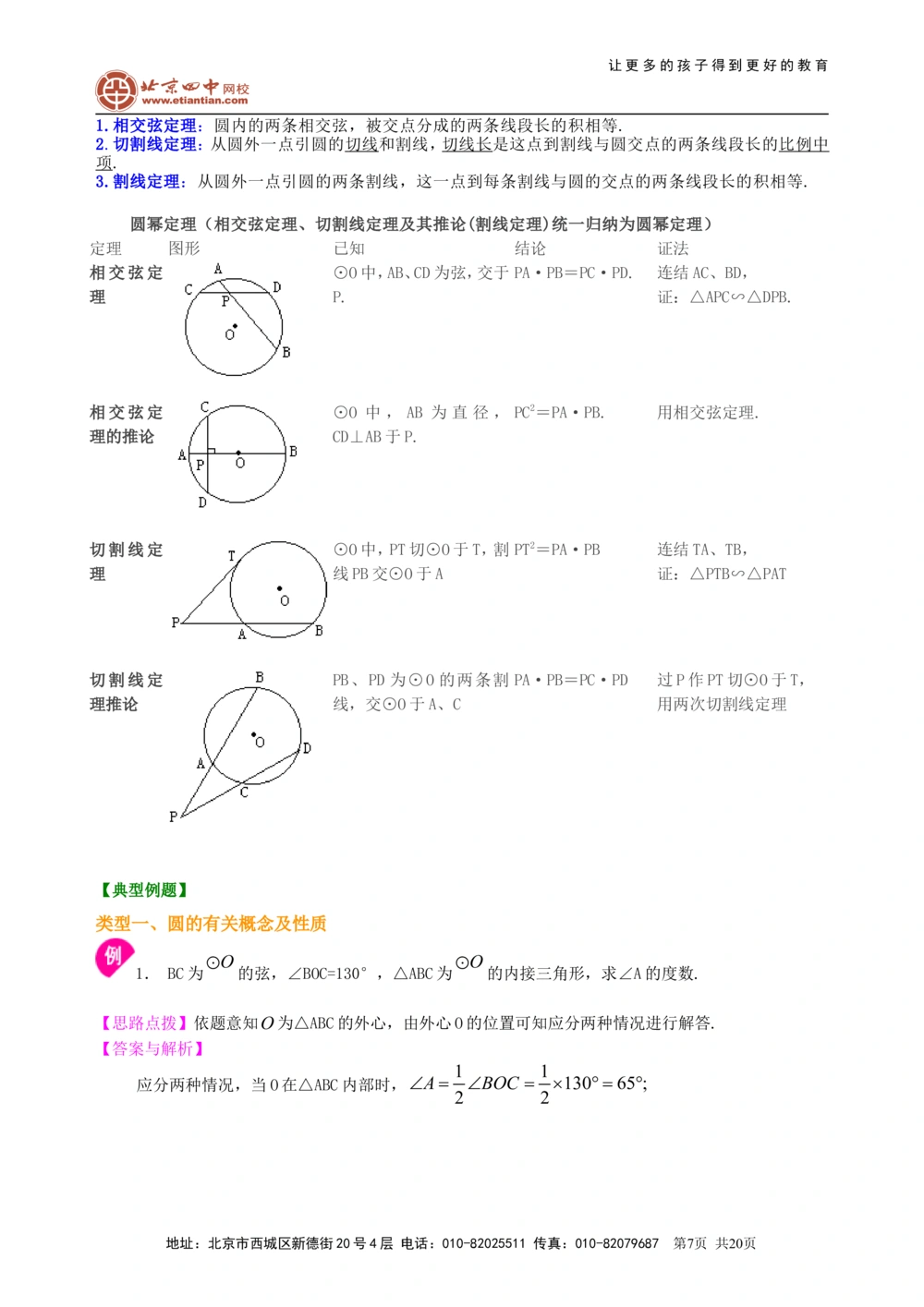 中考总复习：圆综合复习--知识讲解（提高）_中考全科复习资料_北京四中绝密资料02中考数学总复习_44总复习：圆综合复习（提高）