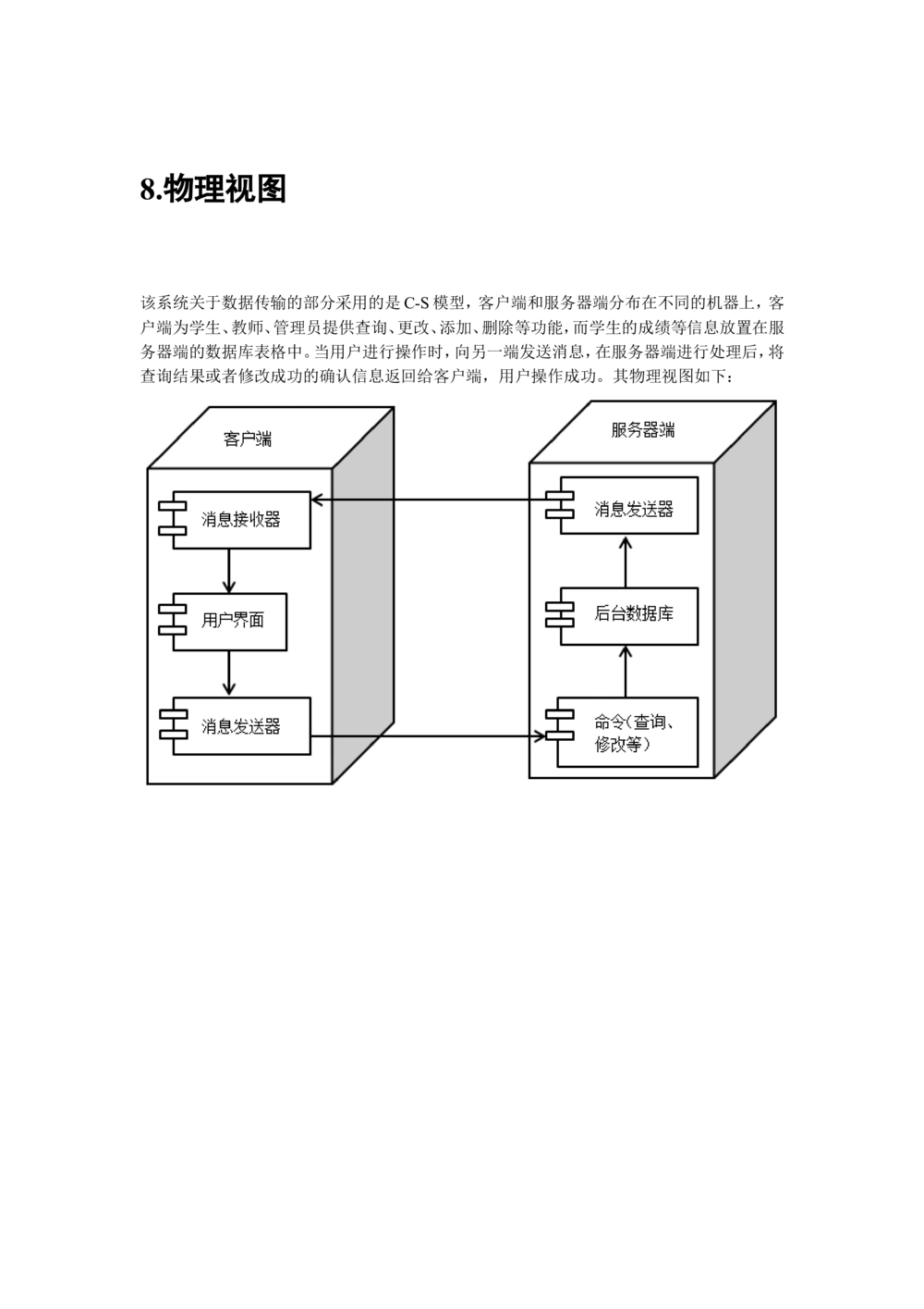 成绩管理系统体系结构设计说明书_436套软件开发需求文档_VD516-软件开发需求文档_05体系结构设计说明书（12份）