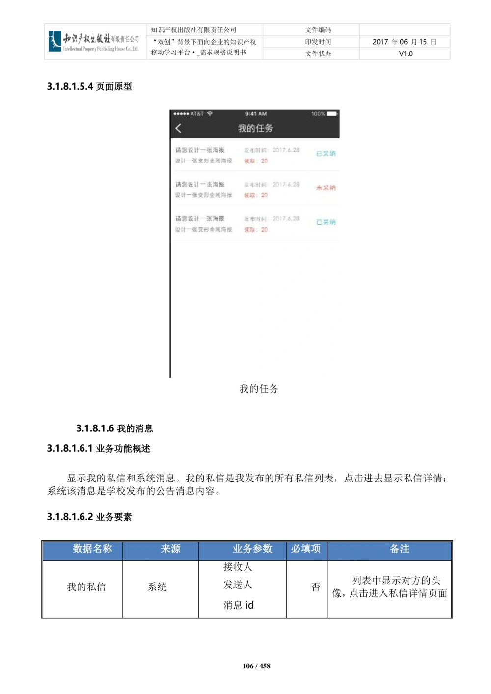 双创背景下面向企业的知识产权移动学习平台-培训端_需求规格说明书V2.8_436套软件开发需求文档_VD516-软件开发需求文档_10各类系统软件开发需求_更新内容