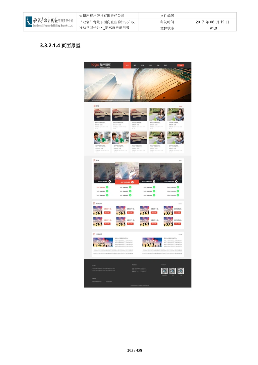 双创背景下面向企业的知识产权移动学习平台-培训端_需求规格说明书V2.8_436套软件开发需求文档_VD516-软件开发需求文档_10各类系统软件开发需求_更新内容