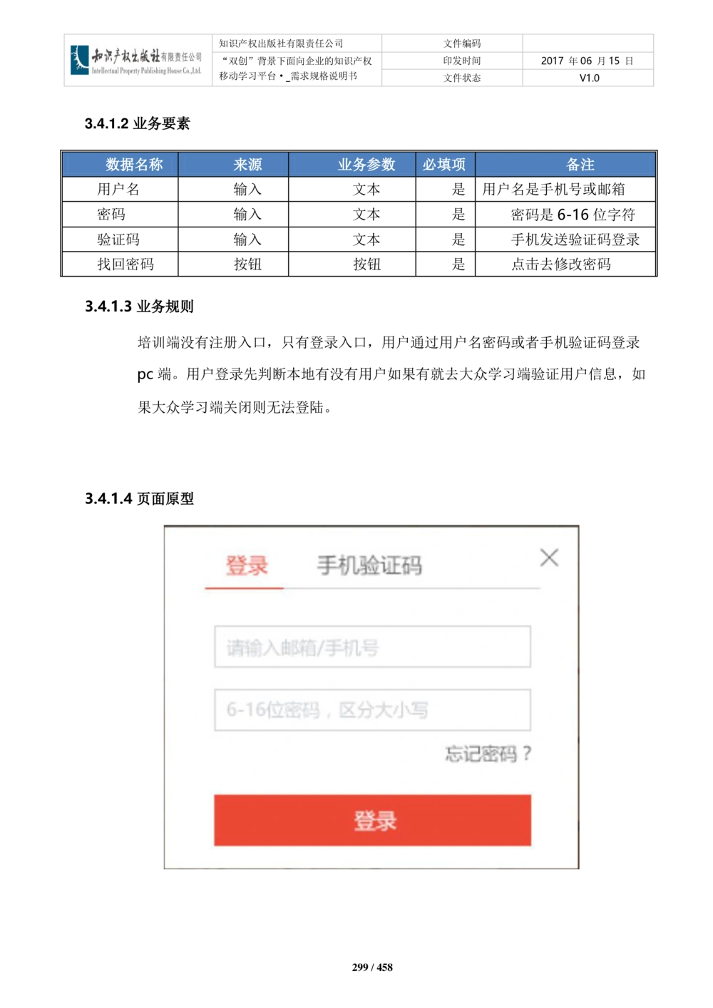双创背景下面向企业的知识产权移动学习平台-培训端_需求规格说明书V2.8_436套软件开发需求文档_VD516-软件开发需求文档_10各类系统软件开发需求_更新内容