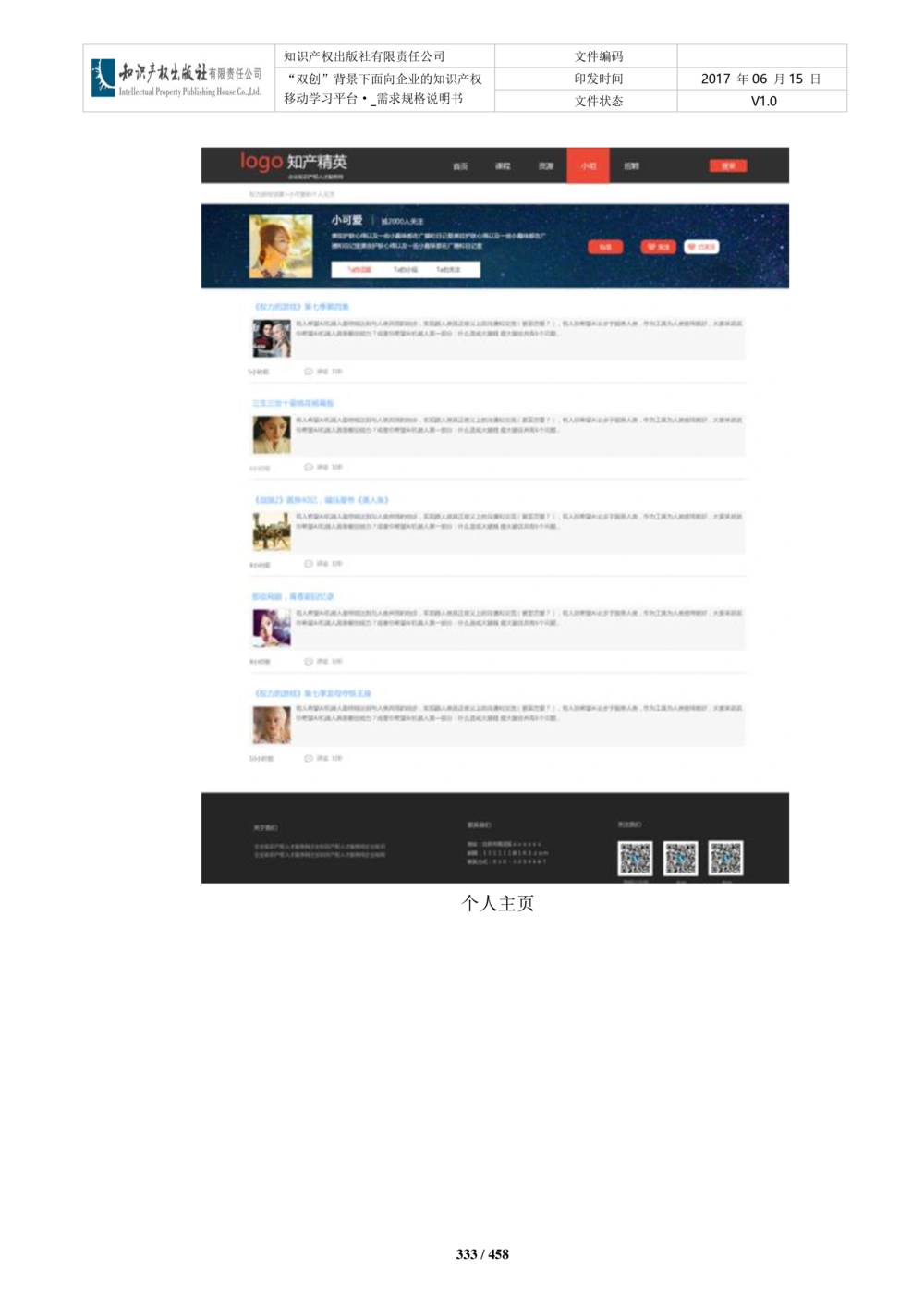 双创背景下面向企业的知识产权移动学习平台-培训端_需求规格说明书V2.8_436套软件开发需求文档_VD516-软件开发需求文档_10各类系统软件开发需求_更新内容