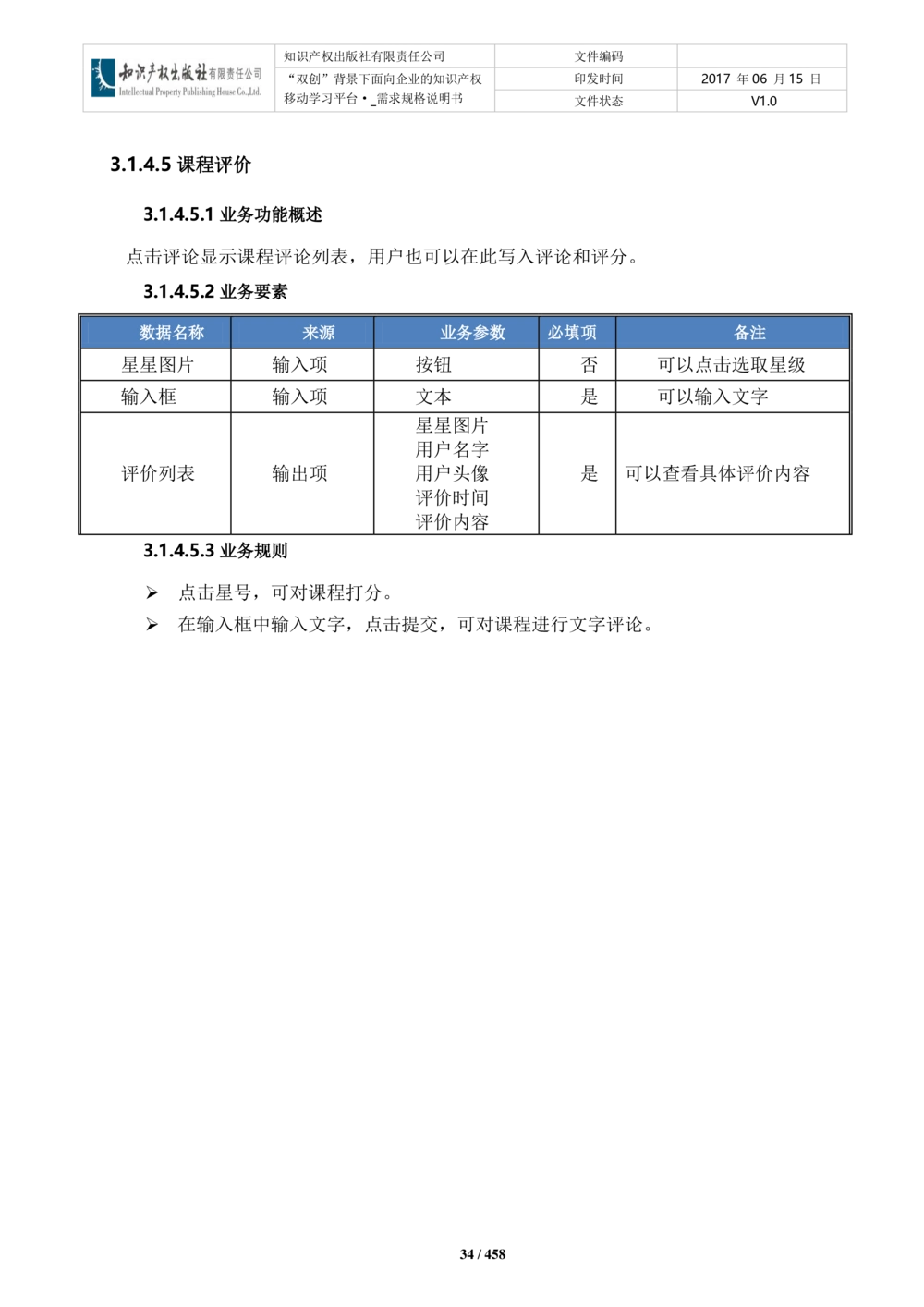 双创背景下面向企业的知识产权移动学习平台-培训端_需求规格说明书V2.8_436套软件开发需求文档_VD516-软件开发需求文档_10各类系统软件开发需求_更新内容