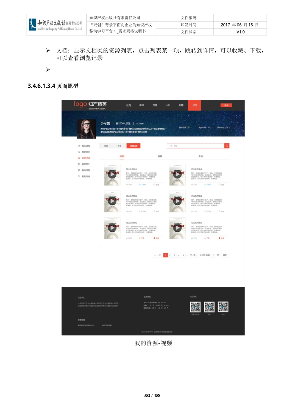 双创背景下面向企业的知识产权移动学习平台-培训端_需求规格说明书V2.8_436套软件开发需求文档_VD516-软件开发需求文档_10各类系统软件开发需求_更新内容