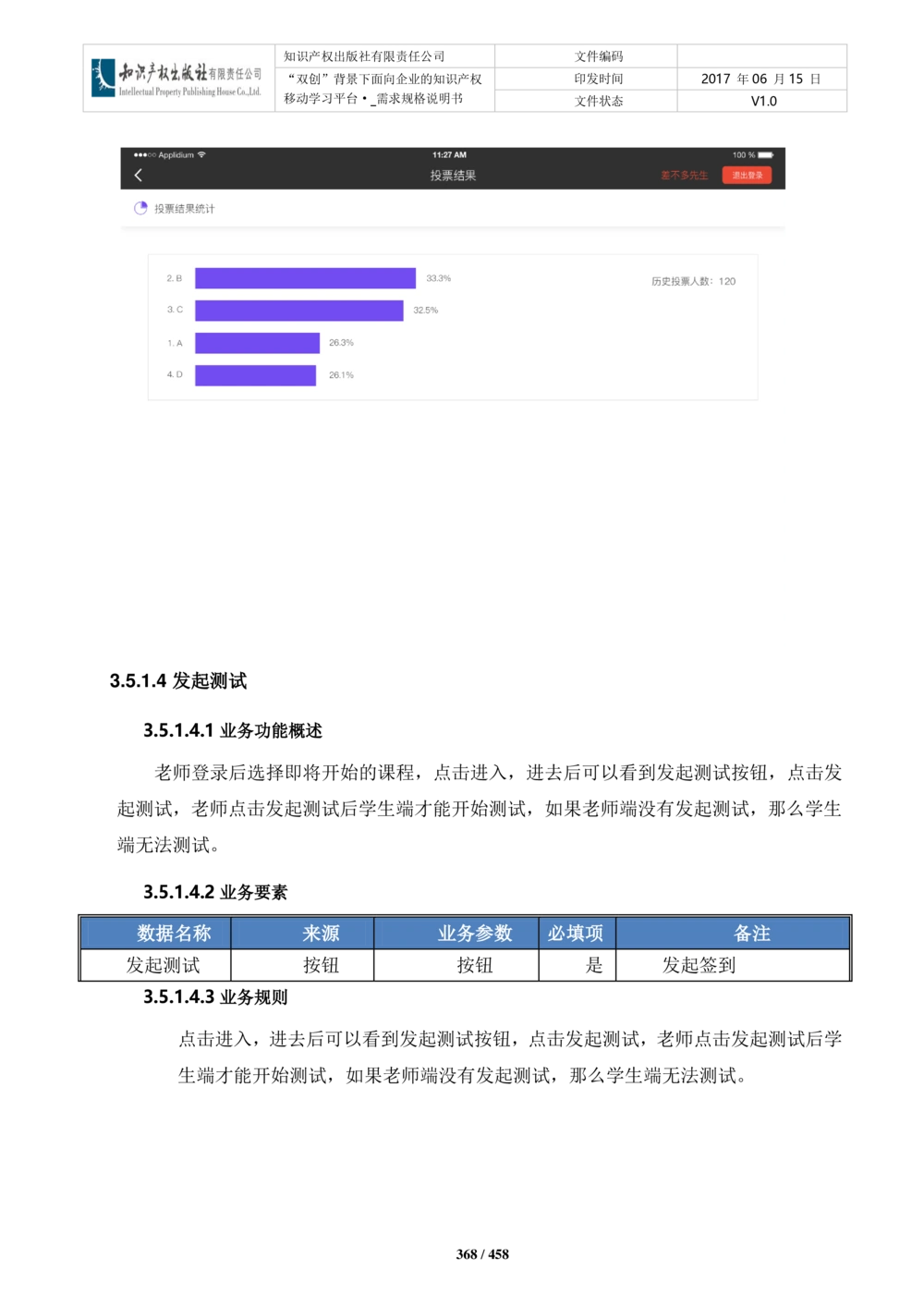 双创背景下面向企业的知识产权移动学习平台-培训端_需求规格说明书V2.8_436套软件开发需求文档_VD516-软件开发需求文档_10各类系统软件开发需求_更新内容