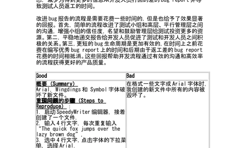 编写优秀Bug报告的艺术及案例分析_436套软件开发需求文档_VD516-软件开发需求文档_09BUG描述报告书（22份）