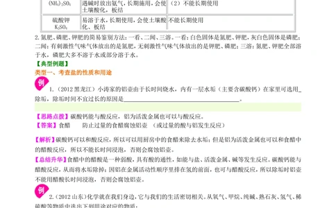 中考总复习：盐化学肥料（基础）知识讲解_中考全科复习资料_北京四中绝密资料05中考化学总复习_19总复习：盐化学肥料（基础）