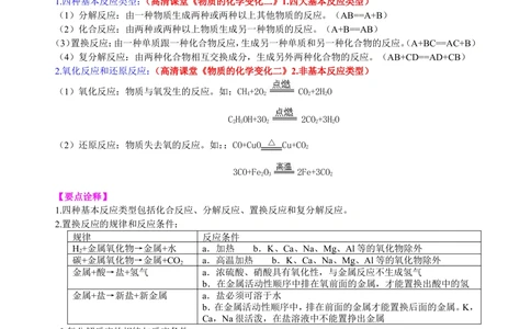 中考总复习：物质的化学变化及反应类型归纳（基础）知识讲解_中考全科复习资料_北京四中绝密资料05中考化学总复习_28总复习：物质的化学变化及反应类型归纳（基础）