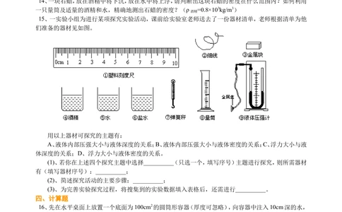 中考总复习：浮力（提高）巩固练习_中考全科复习资料_北京四中绝密资料04中考物理总复习_19总复习：浮力（提高）