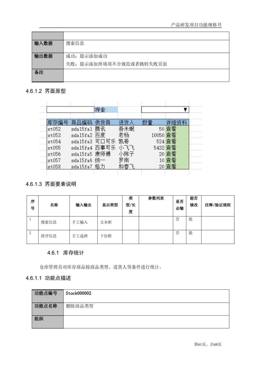 库存管理系统需求文档_436套软件开发需求文档_VD516-软件开发需求文档_10各类系统软件开发需求_更新内容_产品需求文档案例（73份）