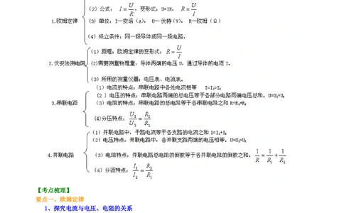 中考总复习：欧姆定律（基础）知识讲解_中考全科复习资料_北京四中绝密资料04中考物理总复习_31中考总复习：欧姆定律（基础）