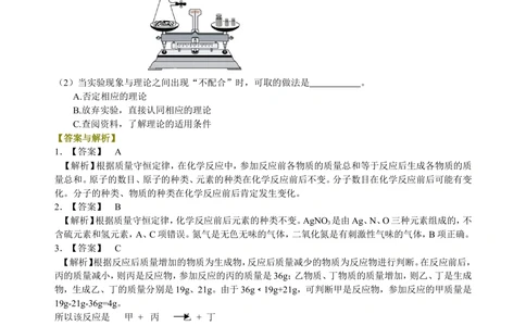 中考总复习：质量守恒定律和化学方程式（基础）巩固练习_中考全科复习资料_北京四中绝密资料05中考化学总复习_30总复习：质量守恒定律和化学方程式(基础）
