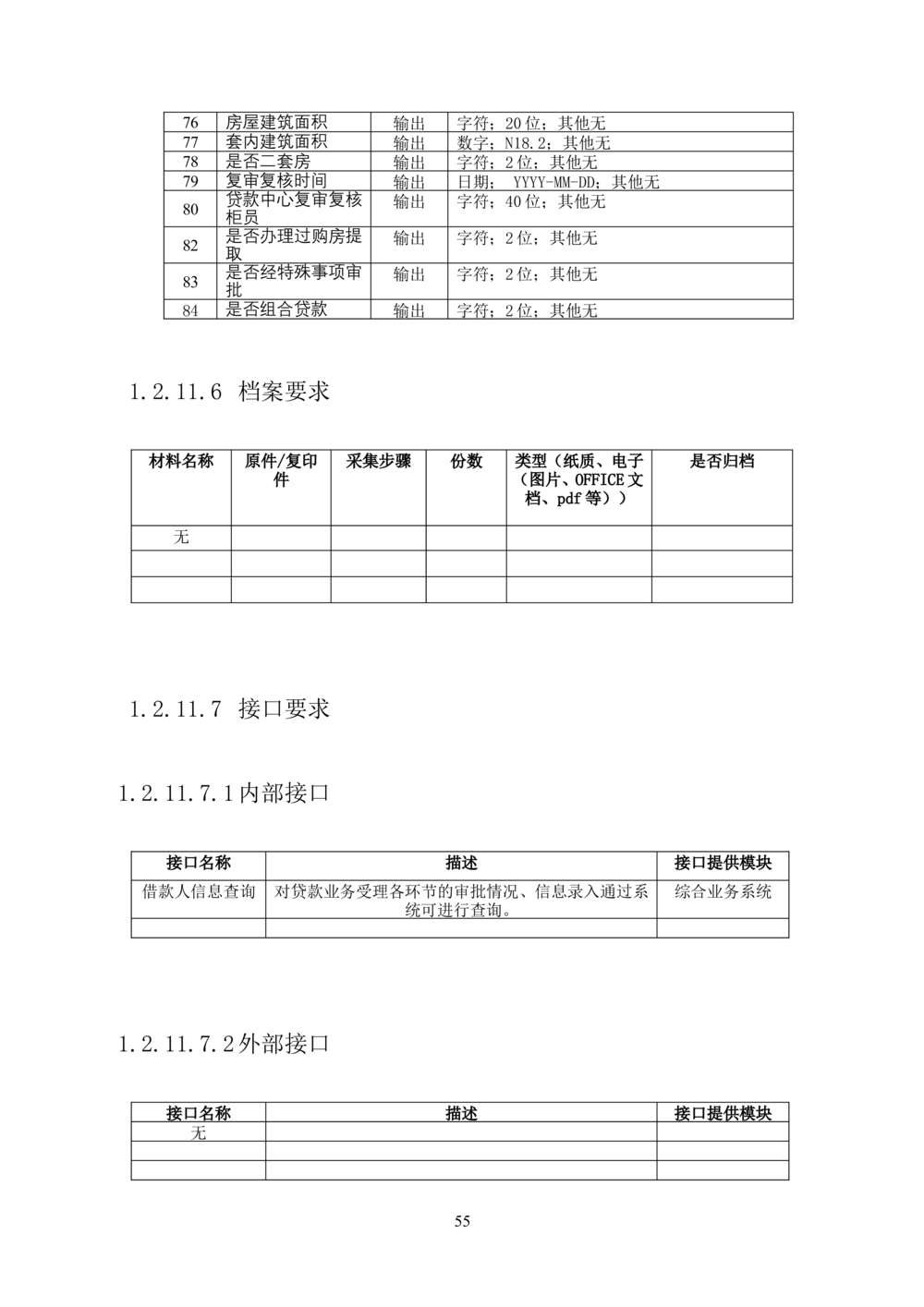 内部管理子系统-住房公积金贷款行政管理模块用户需求规格说明书V2.3_436套软件开发需求文档_VD516-软件开发需求文档_10各类系统软件开发需求_更新内容