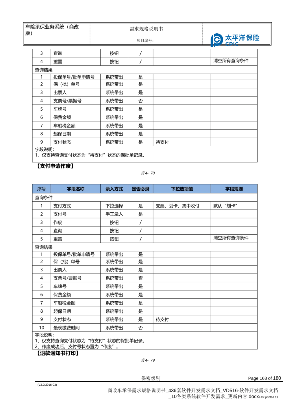 商改车承保需求规格说明书_436套软件开发需求文档_VD516-软件开发需求文档_10各类系统软件开发需求_更新内容