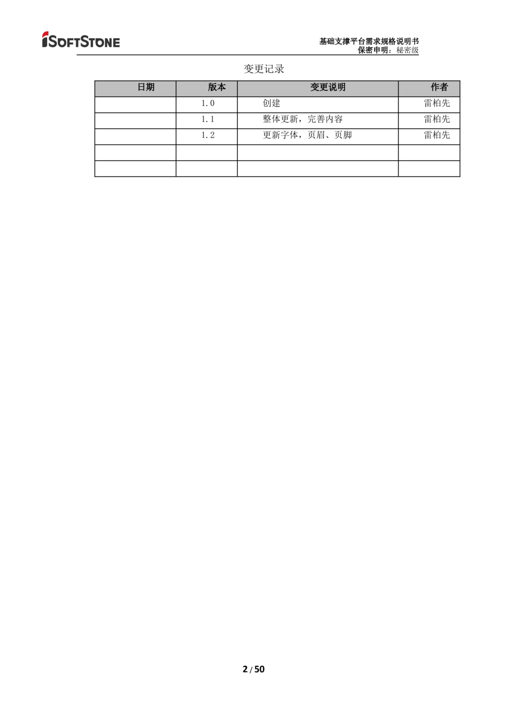 基础支撑平台-需求规格说明书（完整版_436套软件开发需求文档_VD516-软件开发需求文档_10各类系统软件开发需求_更新内容