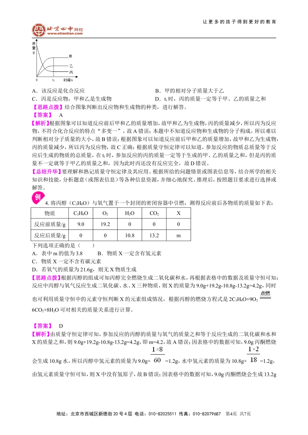 中考总复习：质量守恒定律和化学方程式（基础）知识讲解_中考全科复习资料_北京四中绝密资料05中考化学总复习_30总复习：质量守恒定律和化学方程式(基础）