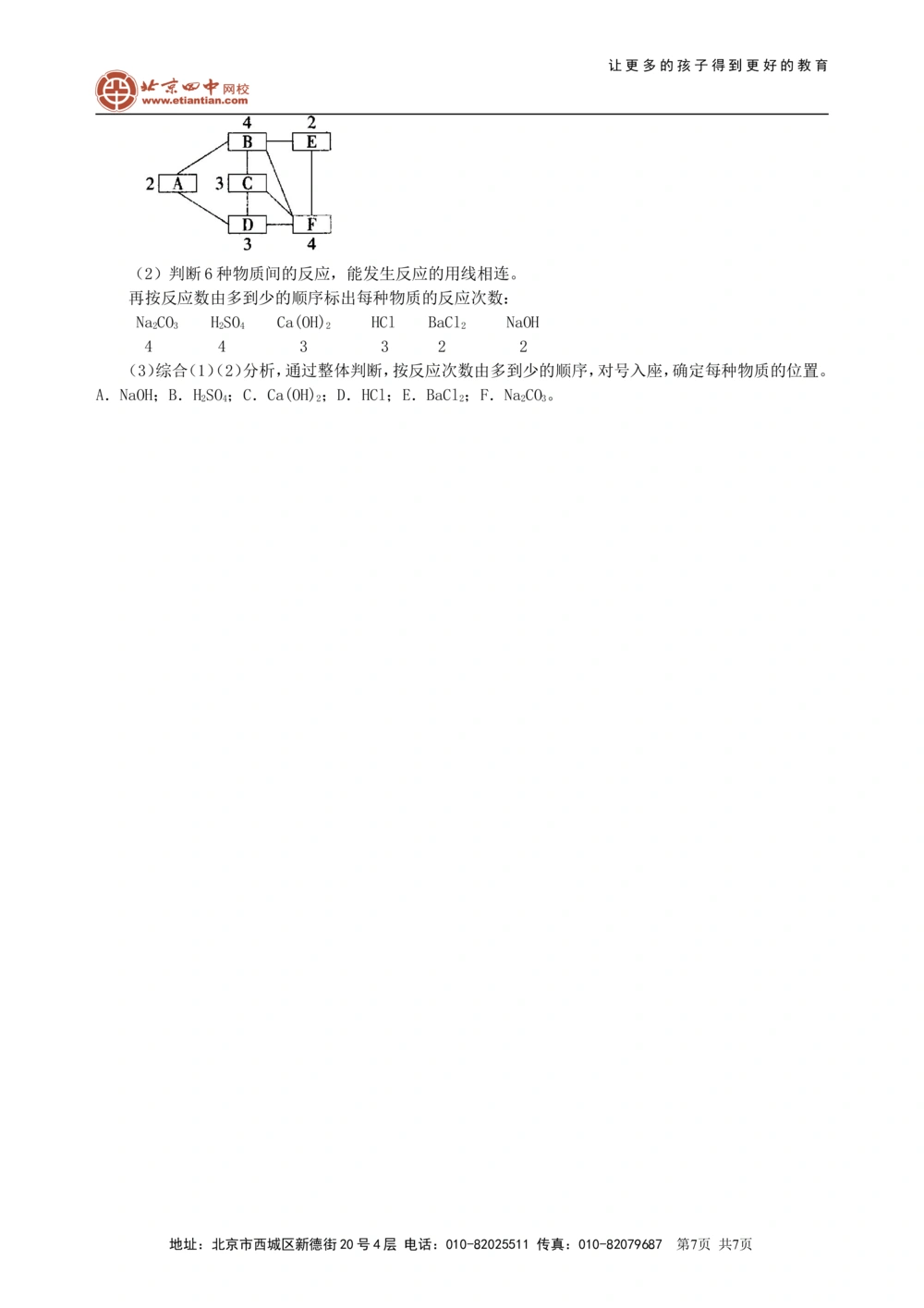 中考总复习：物质检验和推断的思想方法（提高）巩固练习_中考全科复习资料_北京四中绝密资料05中考化学总复习_44总复习：物质检验和推断的思想方法（提高）