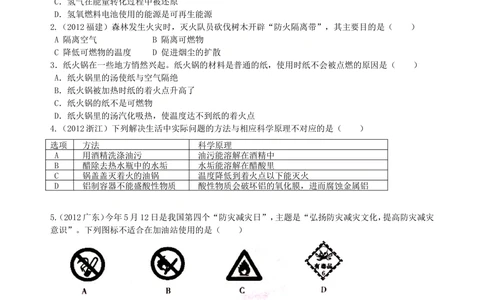 中考总复习：燃料及其利用（基础）巩固练习_中考全科复习资料_北京四中绝密资料05中考化学总复习_21总复习：燃料及其利用（基础）
