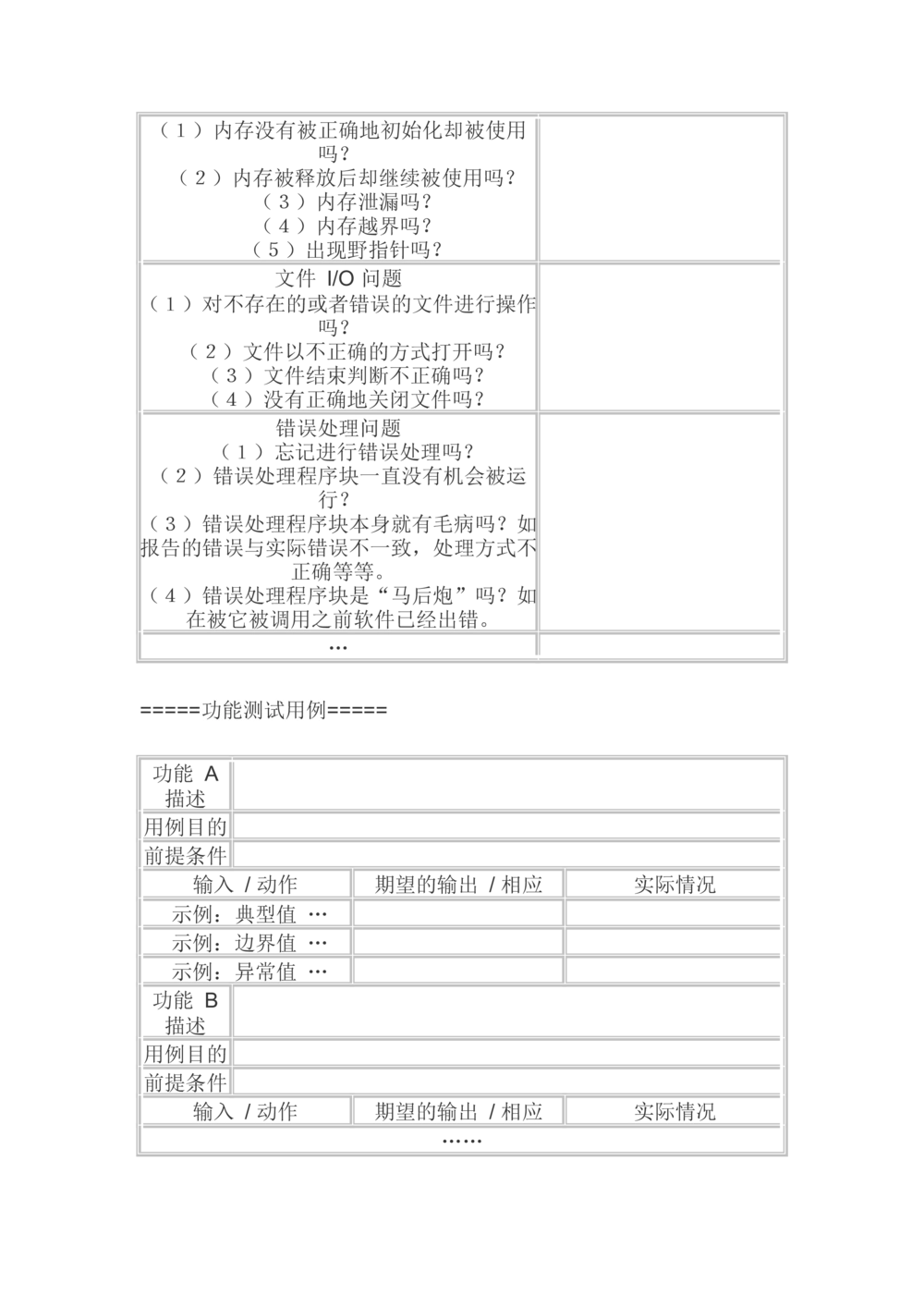 测试用例的书写方式及测试模板大全_436套软件开发需求文档_VD516-软件开发需求文档_07测试用例文档（16份）