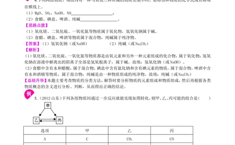中考总复习：物质的分类及其相互关系（基础）知识讲解_中考全科复习资料_北京四中绝密资料05中考化学总复习_36总复习：物质的分类及其相互关系（基础）