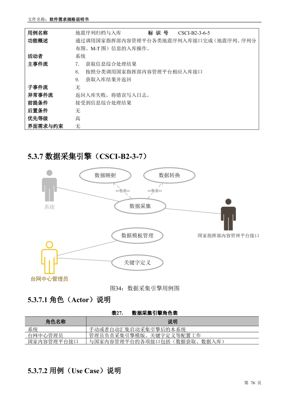 国家抗震救灾指挥部信息支撑与服务系统软件需求规格说明书_436套软件开发需求文档_VD516-软件开发需求文档_10各类系统软件开发需求_更新内容