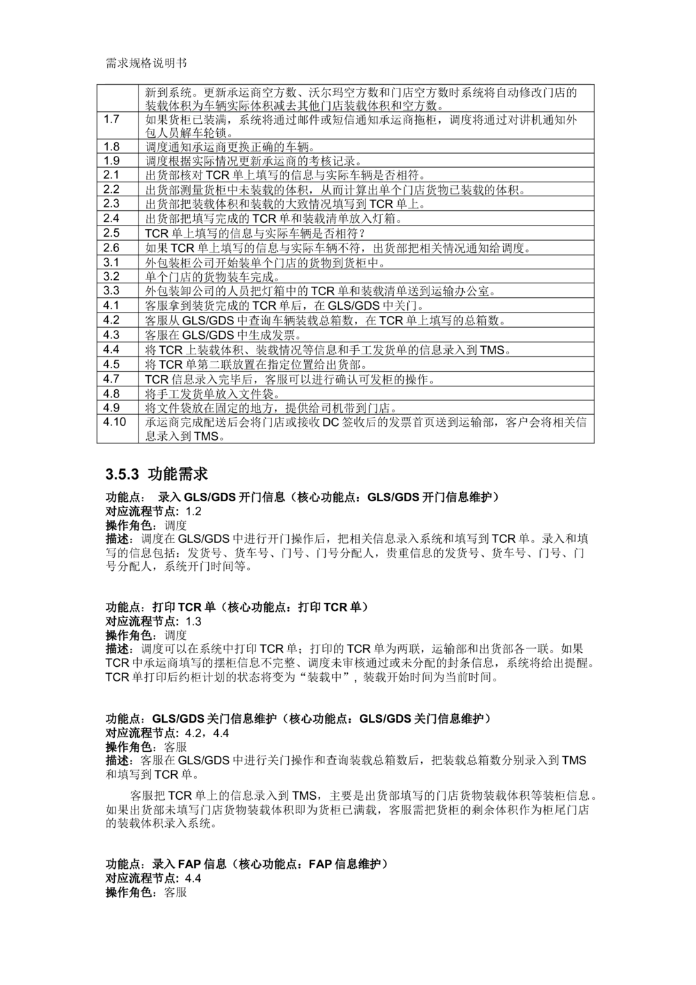 沃尔玛TMS需求规格说明书_v1.3_436套软件开发需求文档_VD516-软件开发需求文档_10各类系统软件开发需求