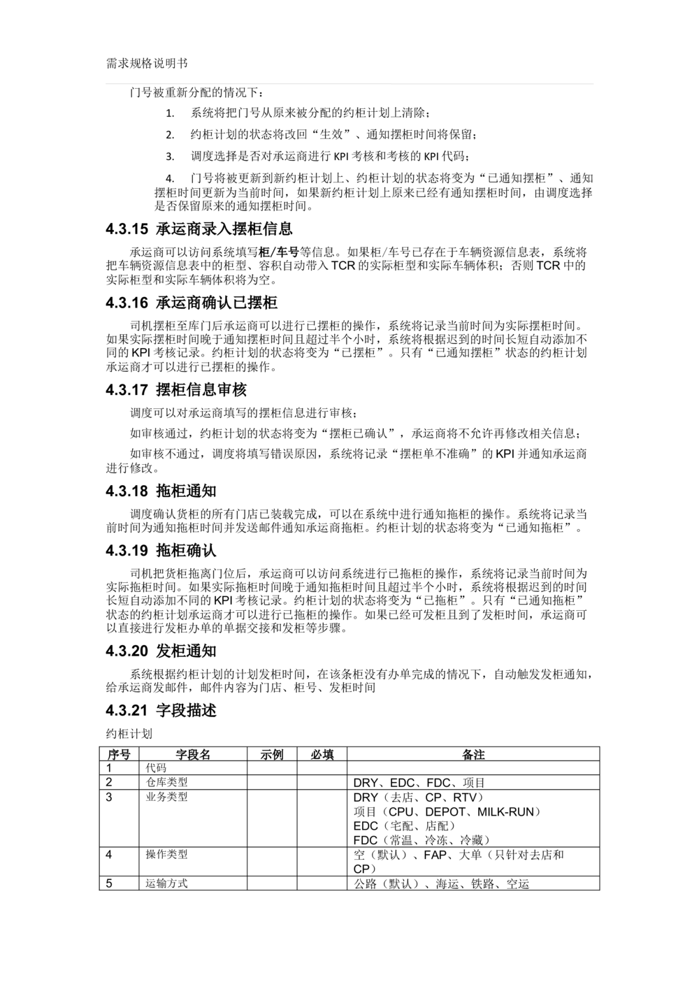 沃尔玛TMS需求规格说明书_v1.3_436套软件开发需求文档_VD516-软件开发需求文档_10各类系统软件开发需求