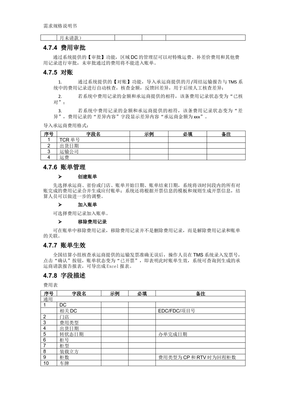 沃尔玛TMS需求规格说明书_v1.3_436套软件开发需求文档_VD516-软件开发需求文档_10各类系统软件开发需求