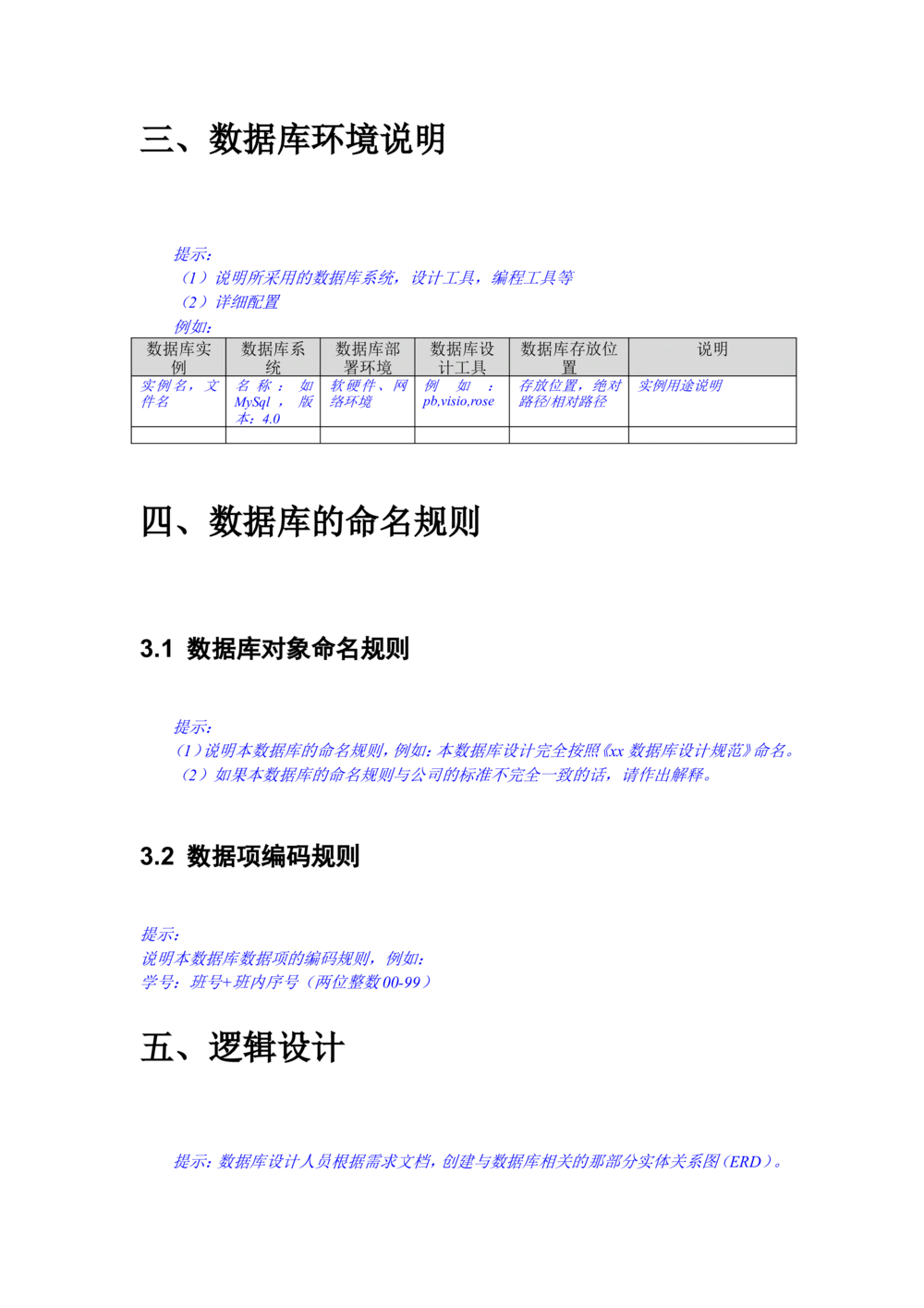 数据库设计文档_436套软件开发需求文档_VD516-软件开发需求文档_06数据库设计文档（18份）