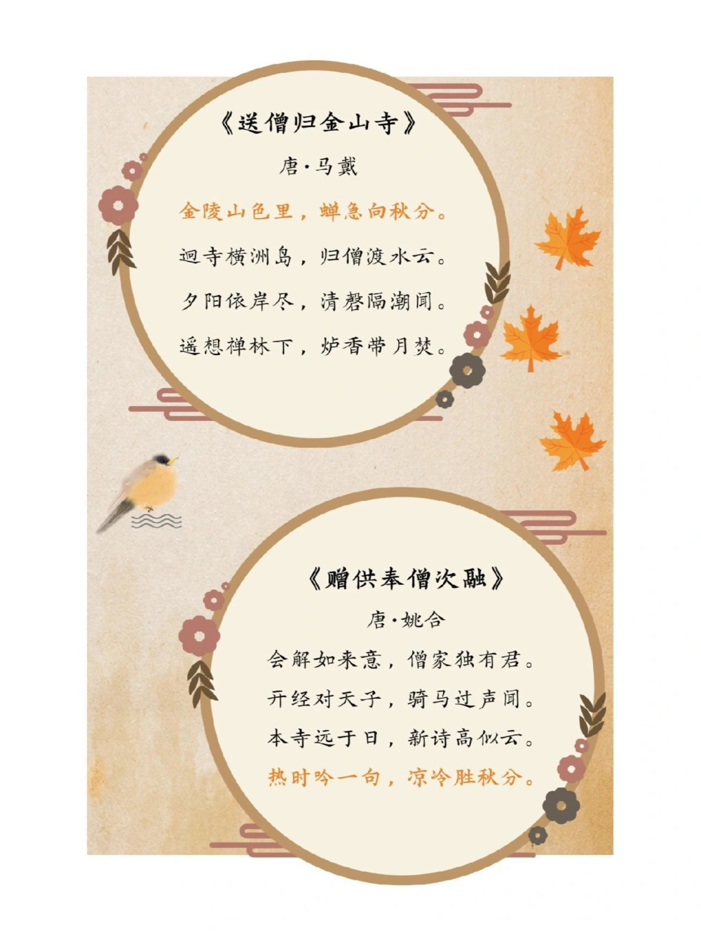 15首秋分诗词分享～窥见古人的秋分时节_中小学精品资料(高清可打印)_古诗词大全集281份高清资料整理版