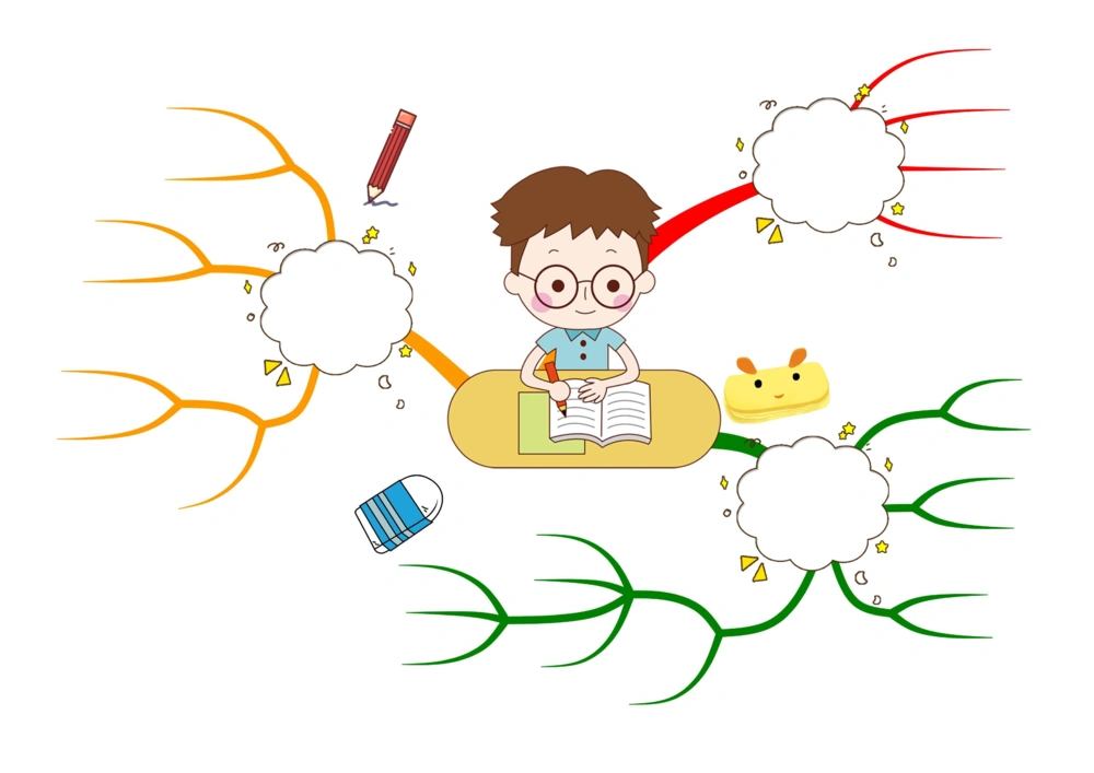 50套彩色导图_小学生思维导图模板50套