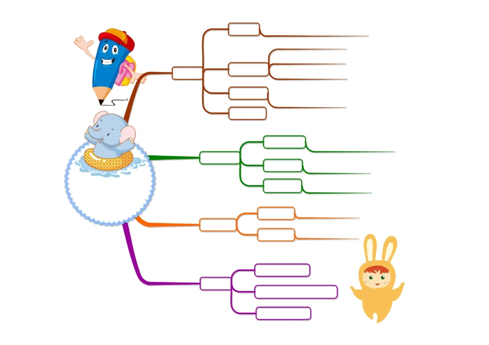 50套彩色导图_小学生思维导图模板50套