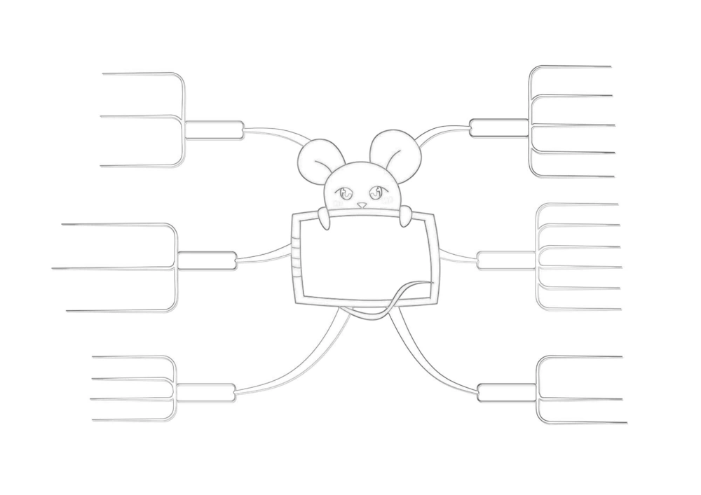 50套黑白导图_小学生思维导图模板50套