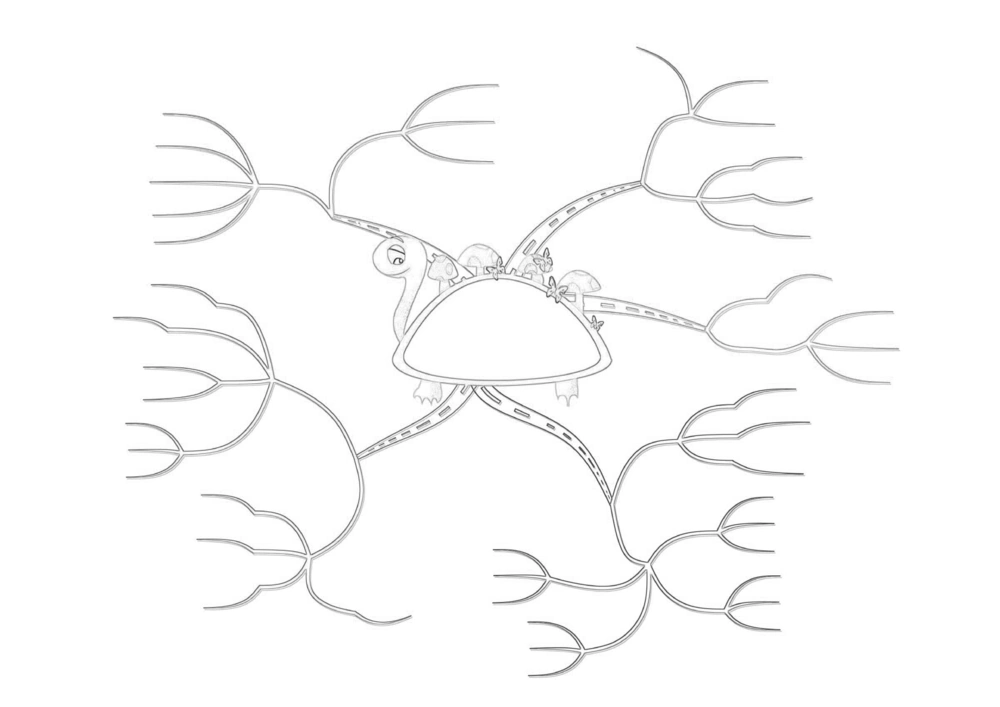 50套黑白导图_小学生思维导图模板50套