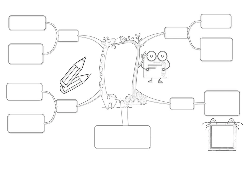 50套黑白导图_小学生思维导图模板50套
