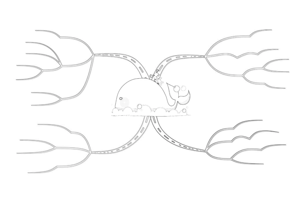 50套黑白导图_小学生思维导图模板50套