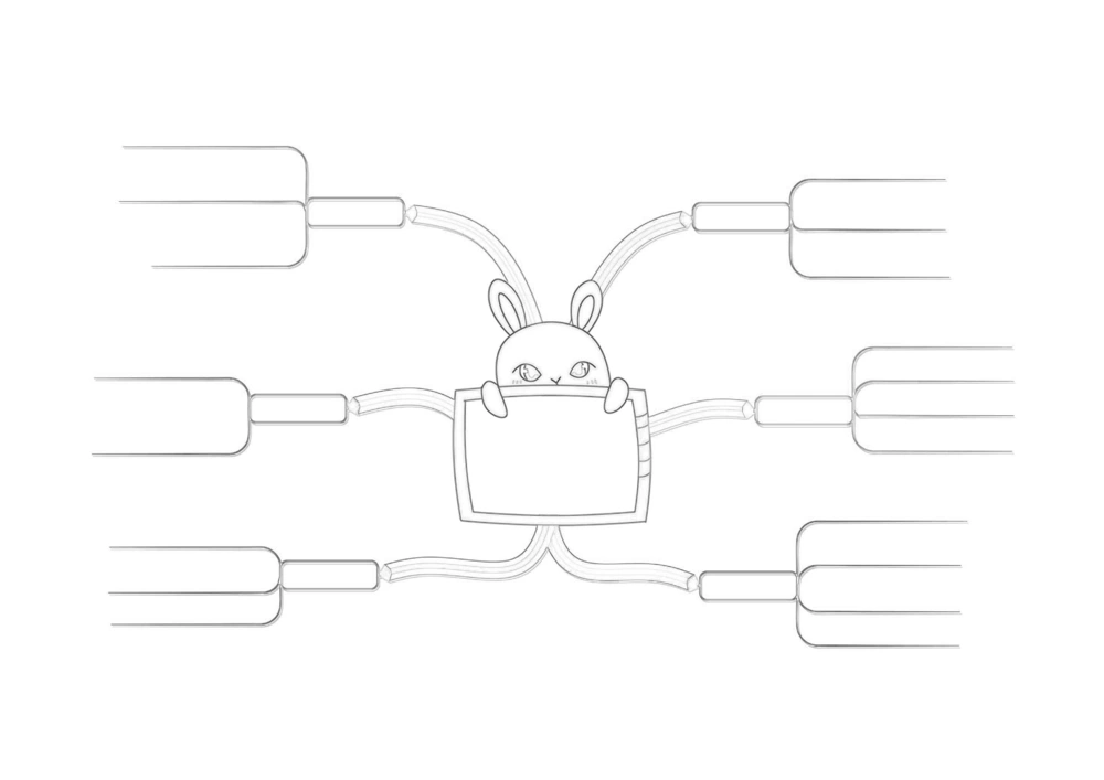 50套黑白导图_小学生思维导图模板50套