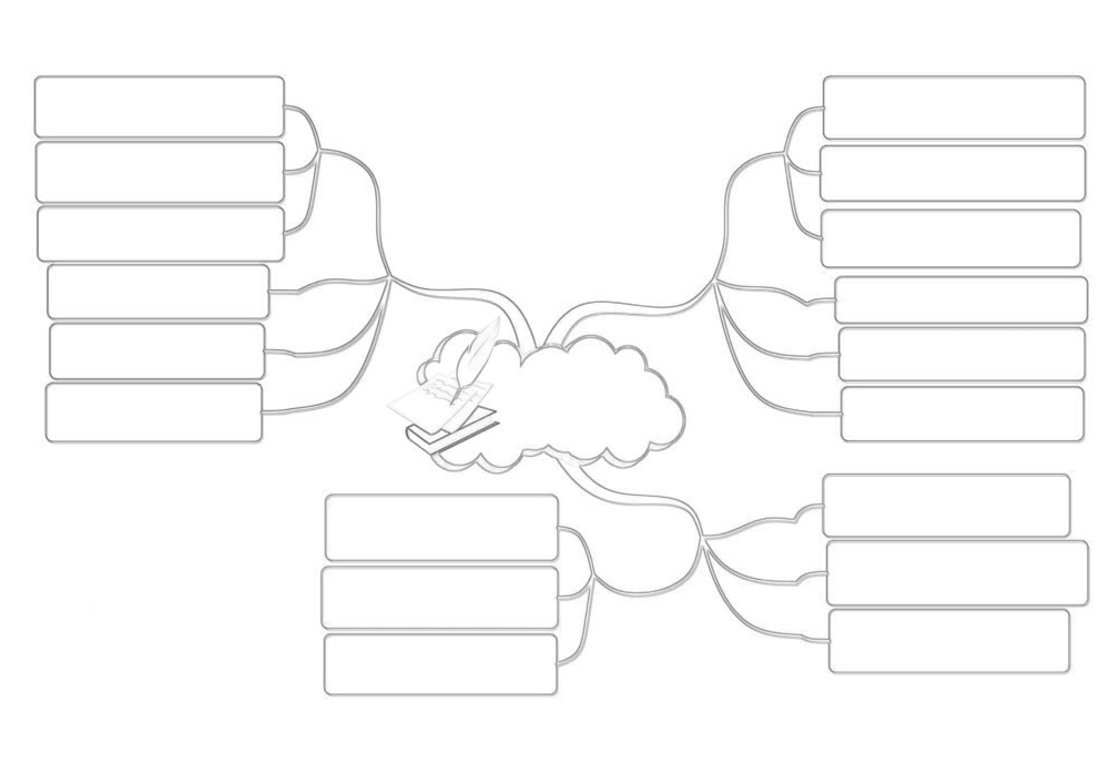 50套黑白导图_小学生思维导图模板50套