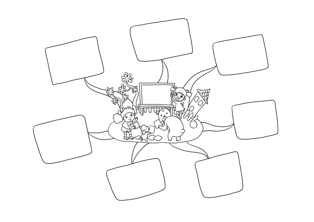 50套黑白导图_小学生思维导图模板50套