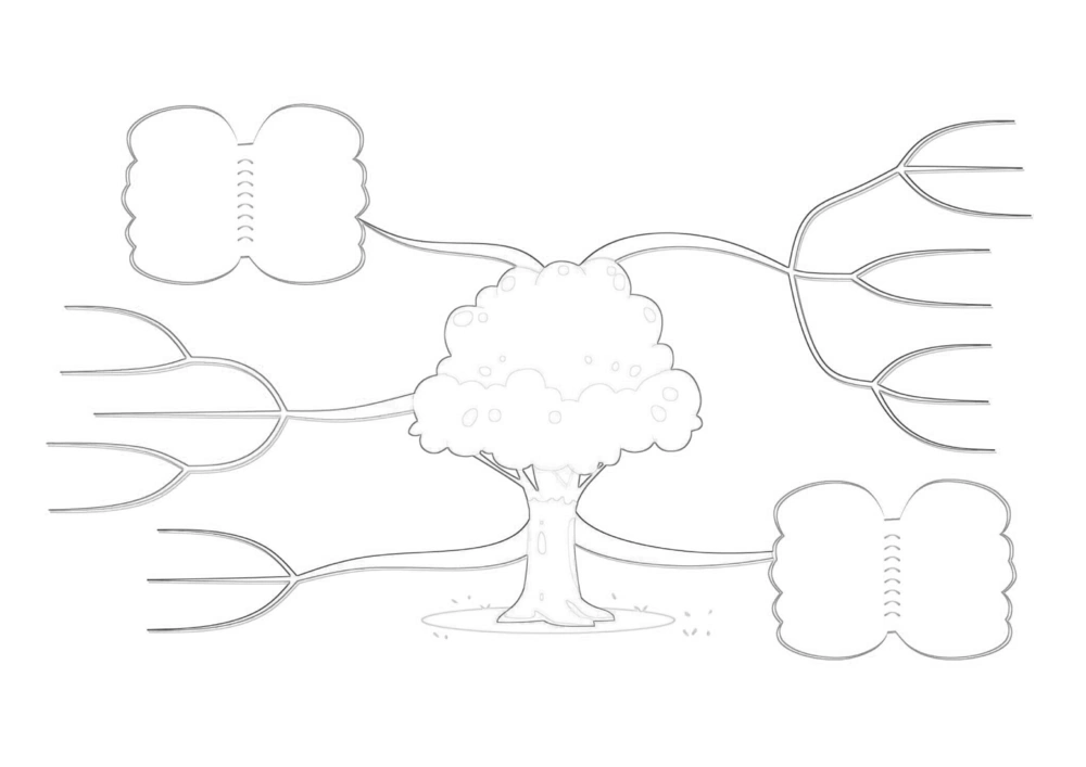 50套黑白导图_小学生思维导图模板50套