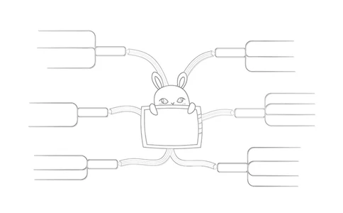 50套黑白导图_小学生思维导图模板50套