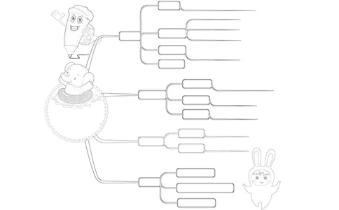 50套黑白导图_小学生思维导图模板50套