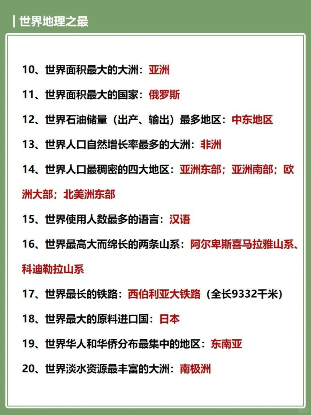60个孩子们应该了解的世界地理知识_中小学精品资料(高清可打印)_百科知识大全集312份高清资料整理版