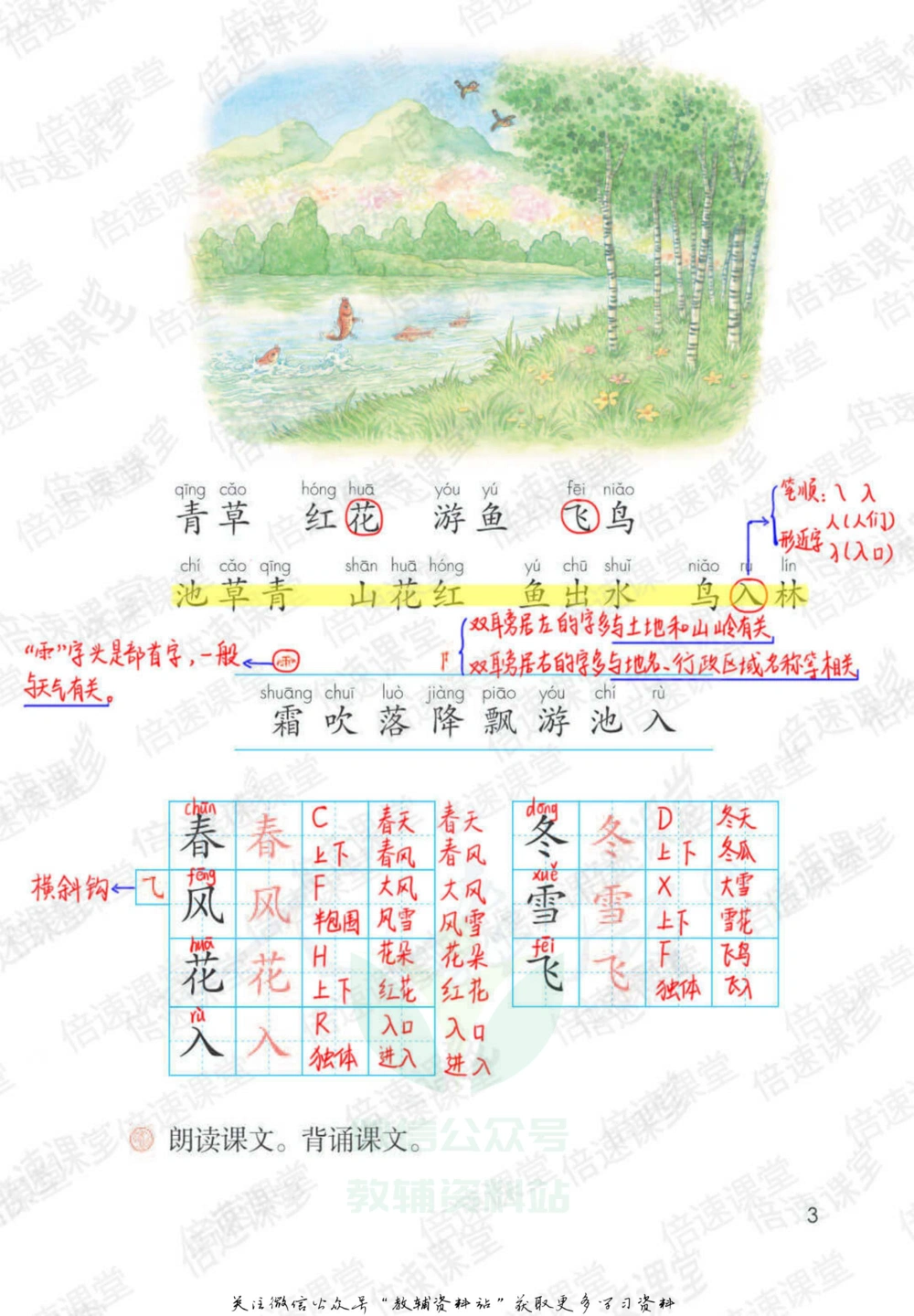 一年级下册语文部编版课堂笔记（倍速版）_小学初中学霸笔记类资料汇总6.33GB_小学同步课堂笔记2.76GB_1~6年级全册语文部编版课堂笔记