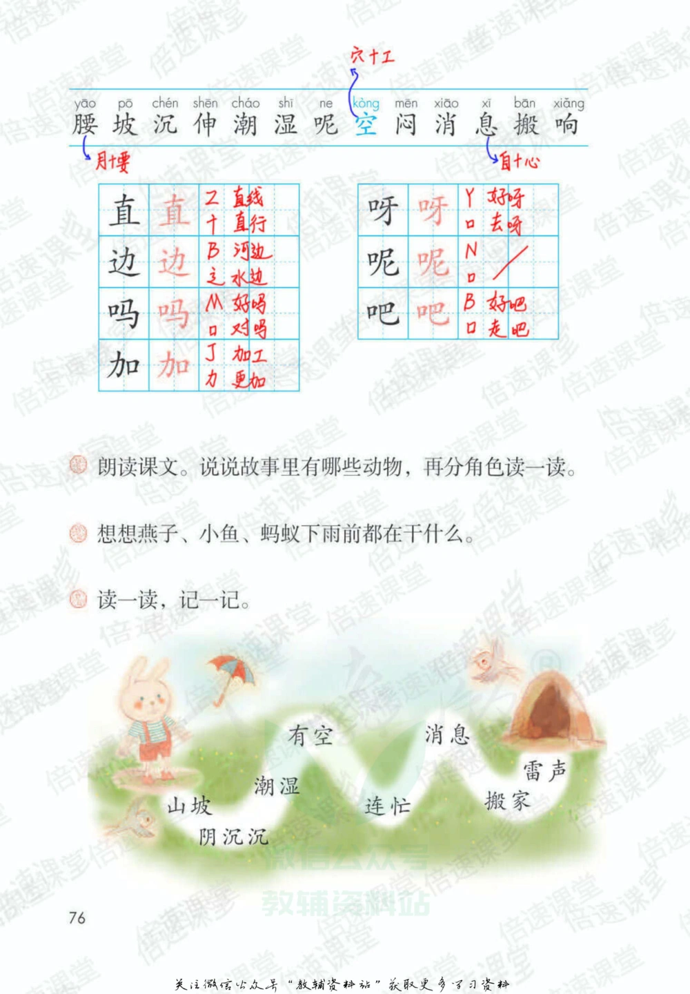 一年级下册语文部编版课堂笔记（倍速版）_小学初中学霸笔记类资料汇总6.33GB_小学同步课堂笔记2.76GB_1~6年级全册语文部编版课堂笔记