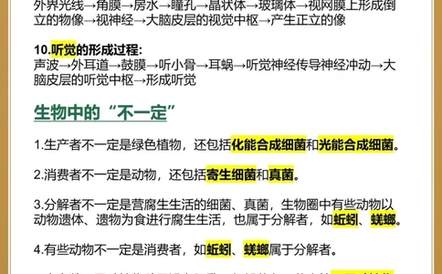 2个月提分中考生物️70个必背夺分要点_中小学精品资料(高清可打印)_初中大全集高清资料整理版