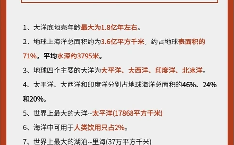 90个关于海洋的科普小知识一定要知道️_中小学精品资料(高清可打印)_常识知识大全集140份高清资料整理版