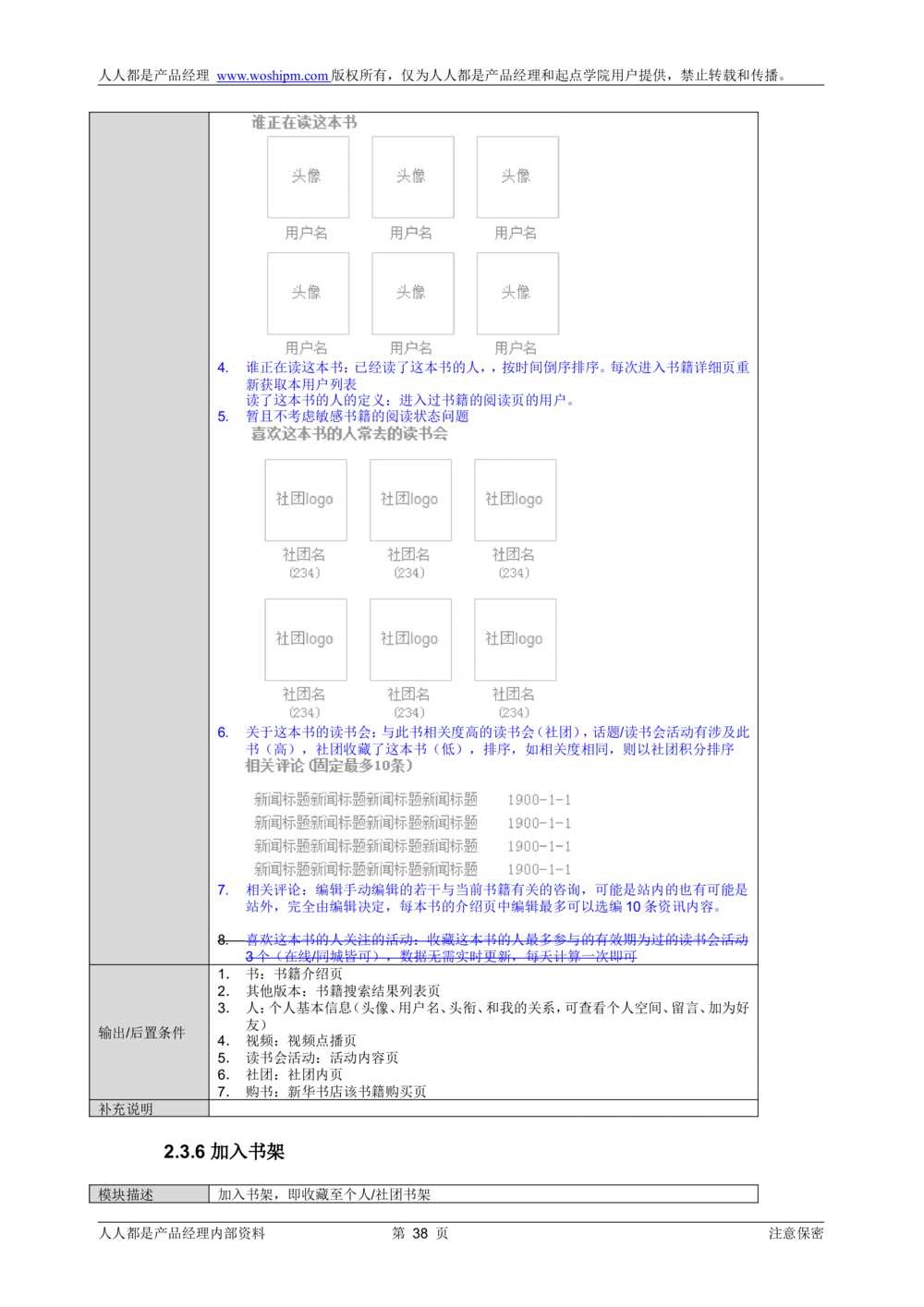 需求文档实例读书人频道产品需求-人人都是产品经理出品_436套软件开发需求文档_VD516-软件开发需求文档_10各类系统软件开发需求_更新内容_产品需求文档案例（73份）